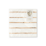 Rose Gold Frenchie Striped Petite Napkins, Pack of 16