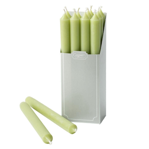 Straight Taper 10" Candles in Moss Green - 12 Candles Per Box