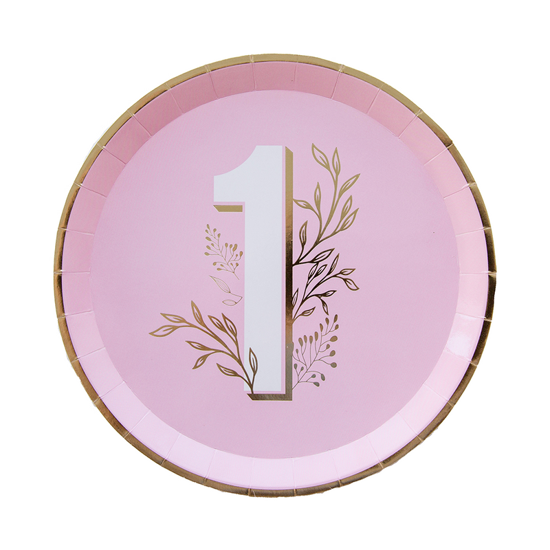 Pink Onederland Dinner Plates, Pack of 8