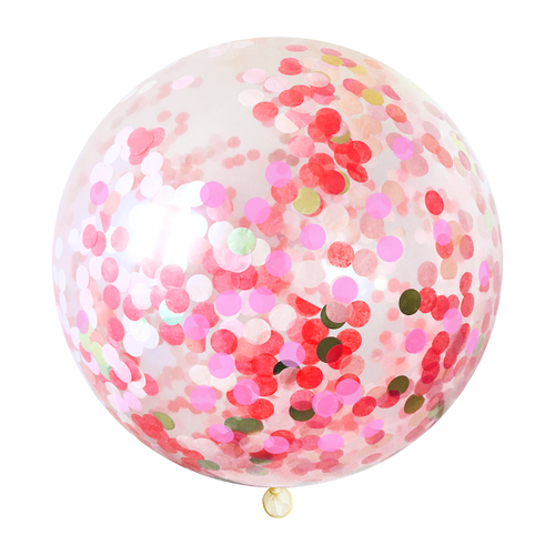 Jumbo Confetti Balloon - Red, Pink & Gold (Valentine's)