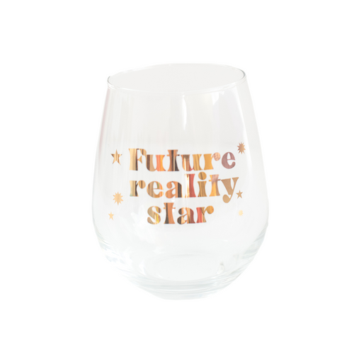 "Future reality star" Witty Wine Glass