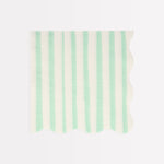 Mint Stripe Large Napkins, Pack of 16