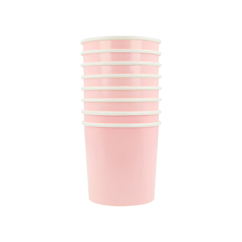 Cotton Candy Pink Tumbler Cups, Pack of 8