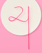 21 Forever Straw - XL hot pink 21 straw