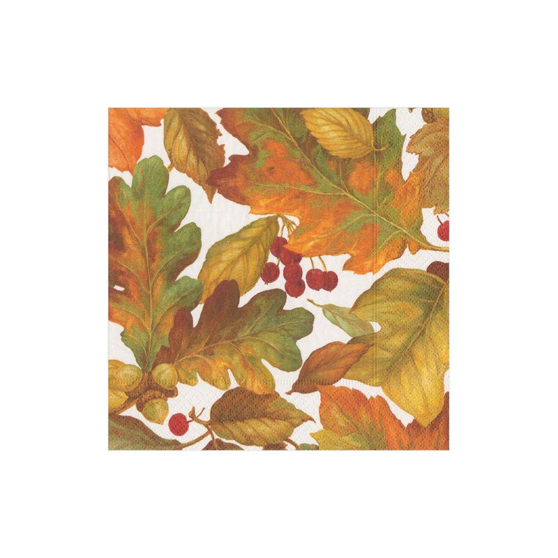 Autumn Leaves II Paper Cocktail Napkins - 20 Per Package 3