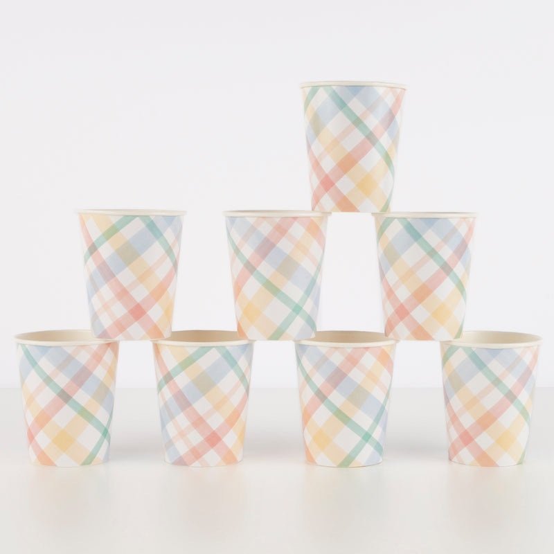 Plaid Pattern Cups