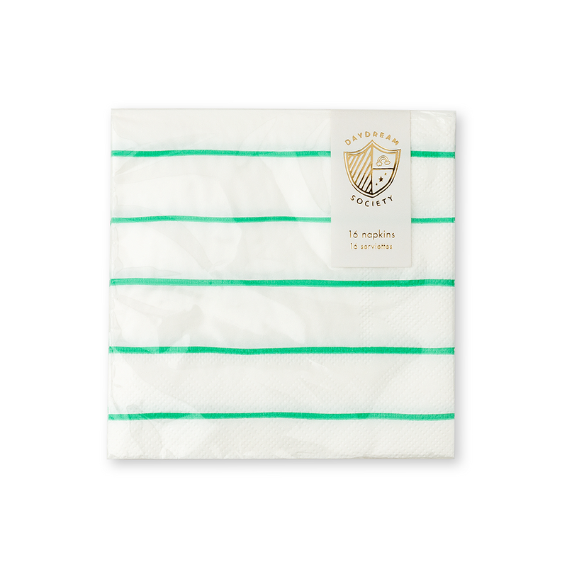 Clover Frenchie Striped Petite Napkins, Pack of 16