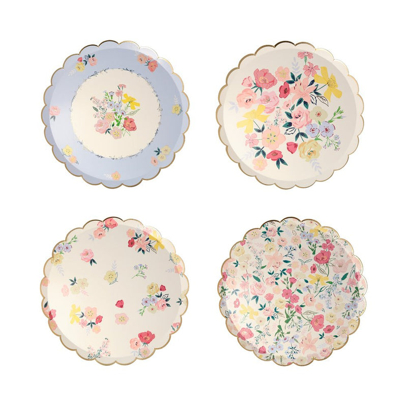 English Garden Side Plates, Pack of 8
