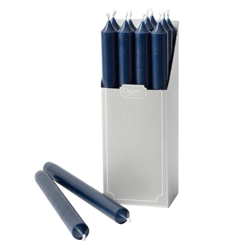 Straight Taper 10" Candles in Marine Blue - 12 Candles Per Box