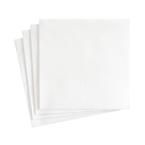 Paper Linen Solid Cocktail Napkins in White - 15 Per Package 1