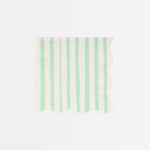 Mint Stripe Small Napkins, Pack of 16