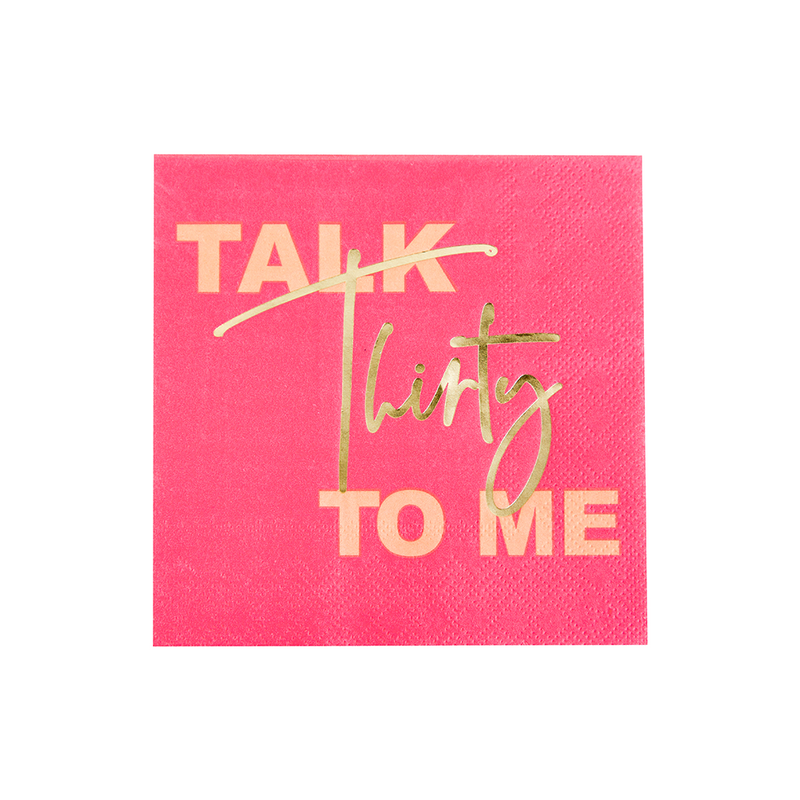 "Talk Thirty to Me" Cocktail Napkins, Pack of 20