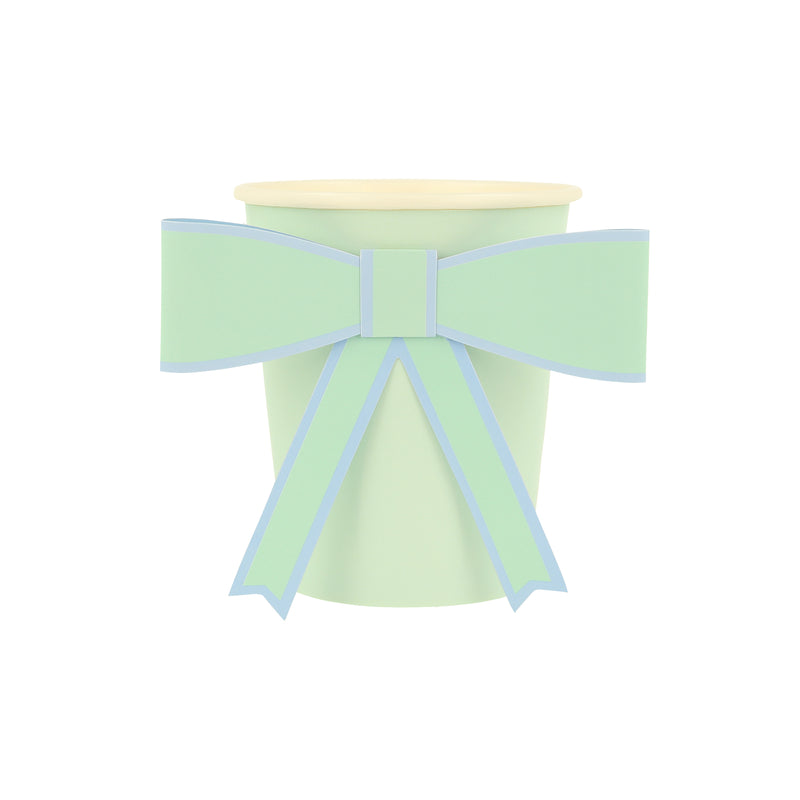 Pastel Bow Cups, Pack of 8