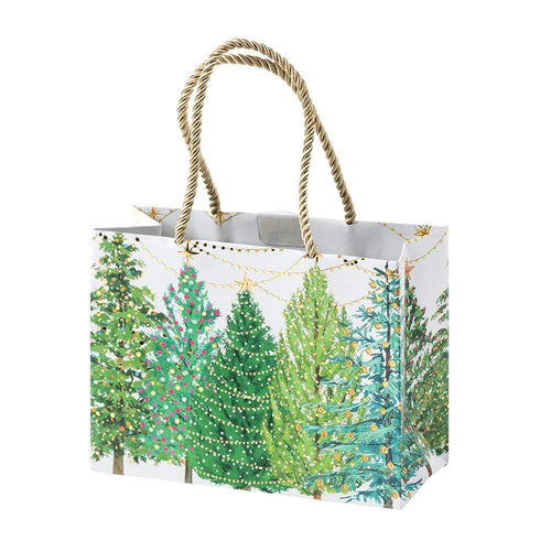 Christmas Trees with Lights Small Gift Bag - 6 Each