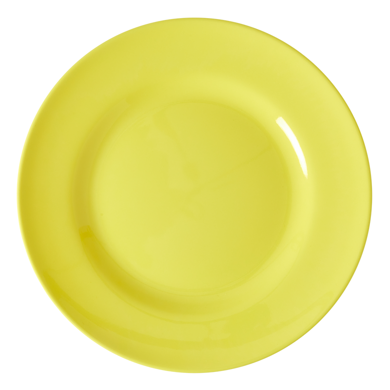 Melamine Dinner Plates in Assorted 'YIPPIE YIPPIE YEAH' Colors - Set of 6 pcs.