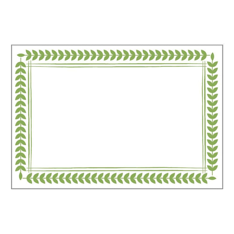 Leaf Border Place Cards in Green - 8 Per Package 3