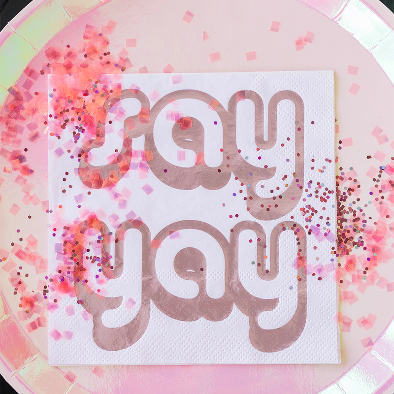 "Say Yay" Witty Cocktail Napkins, Pack of 20