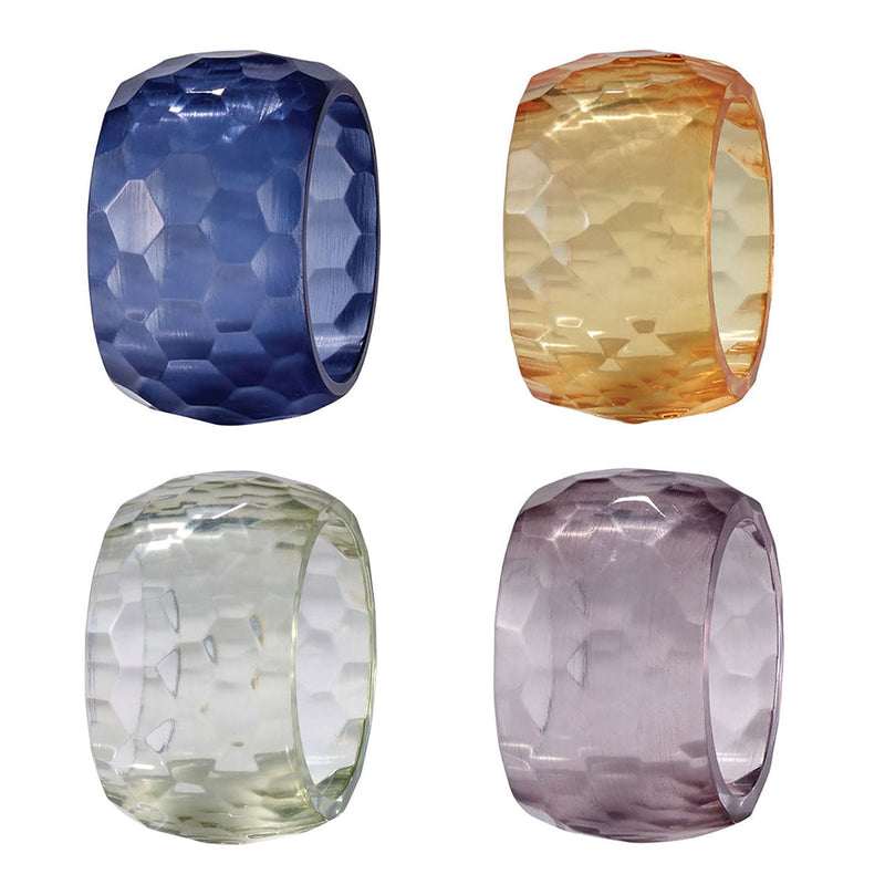 Opaque Prism Napkin Rings, Set of 4