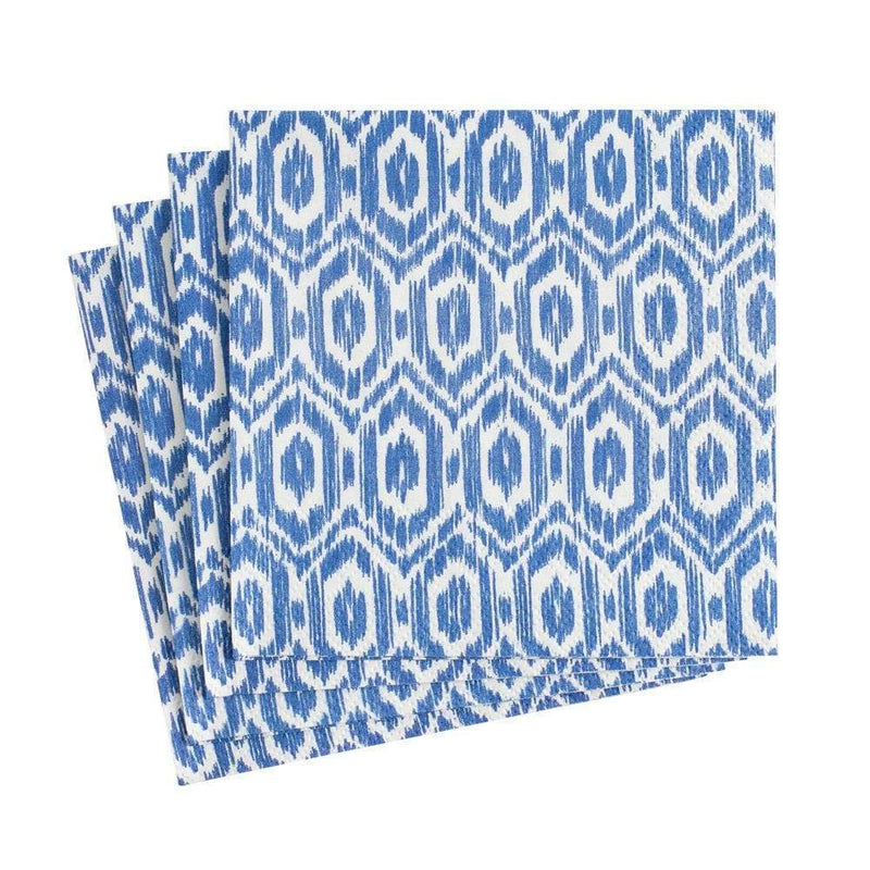 Amala Ikat Paper Cocktail Napkins in Blue - 20 Per Package 1