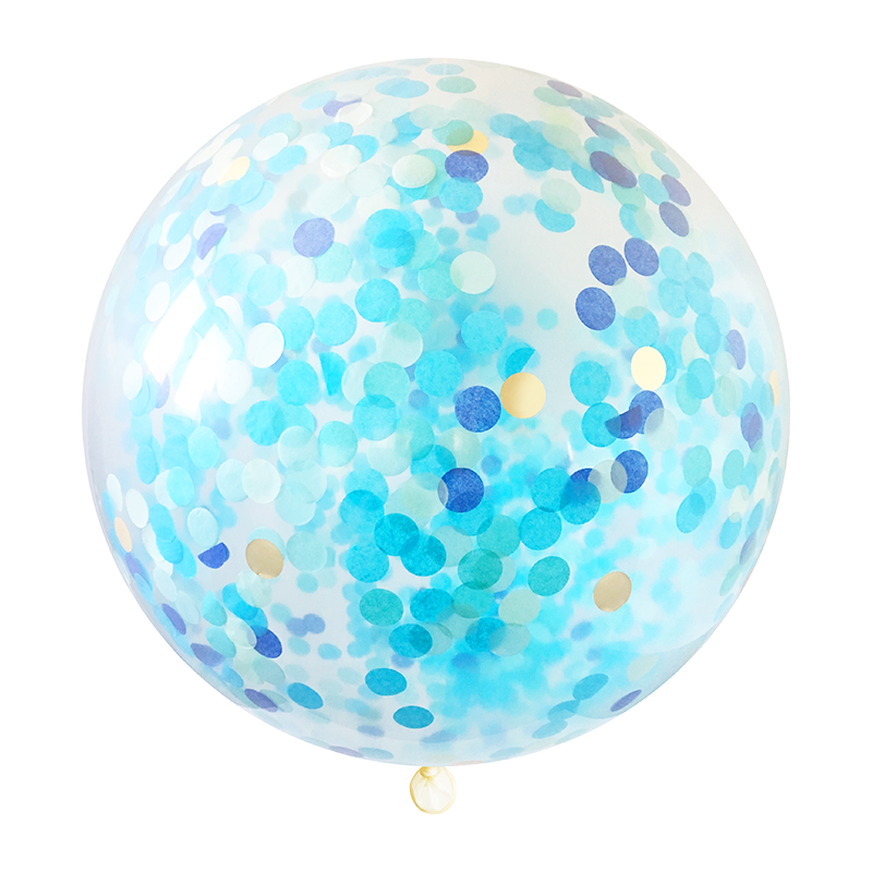 Jumbo Confetti Balloon - Blue Party