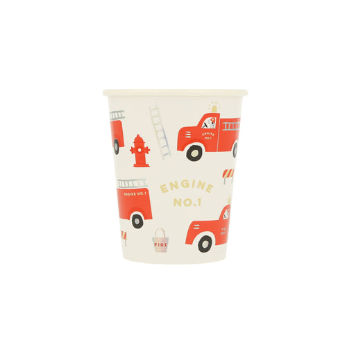 Fire Truck Cups, Pack of 8