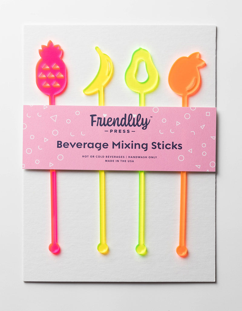 Tropical Drinks Stirrers, Set of 8