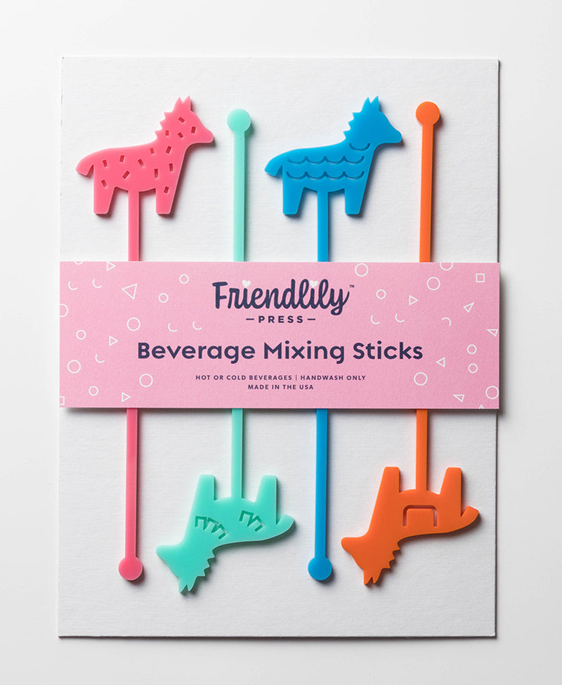 Pinata Drinks Stirrers, Set of 8
