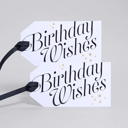 Birthday Wishes Gift Tags, Set of 12
