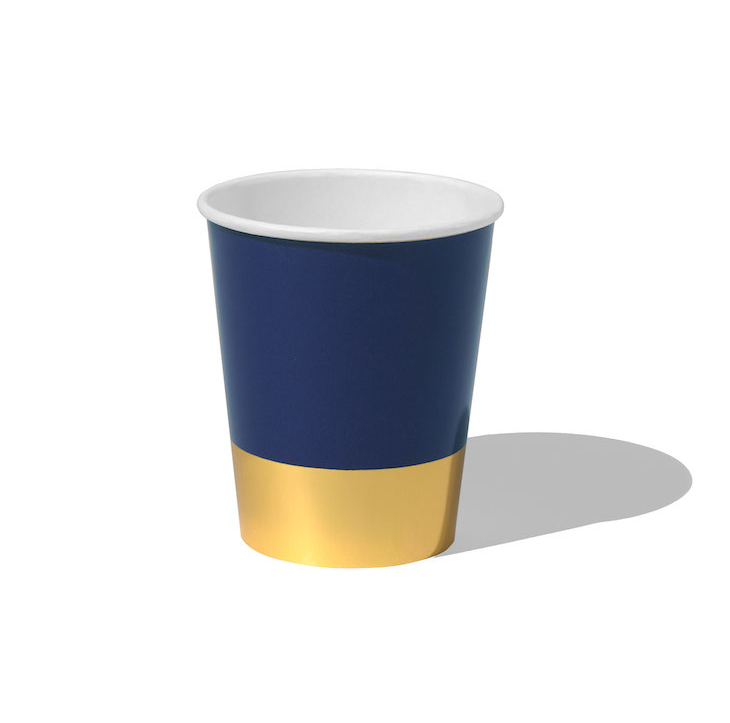 Navy and Gold Dip Cups (10 per pack)