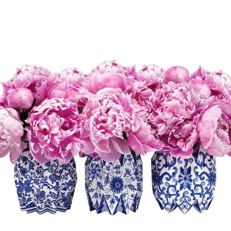 Chinoiserie Vase Wraps, Set of 3