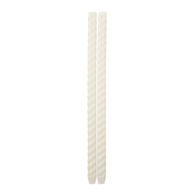 18" Fancy Taper Candles, Set of 2