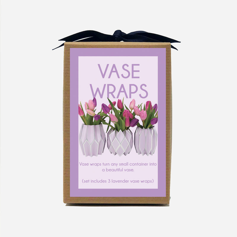 Lavender Vase Wraps, Set of 3