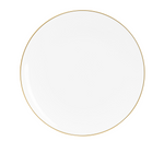10.25" White & Gold Dinner Plates, Pack of 10
