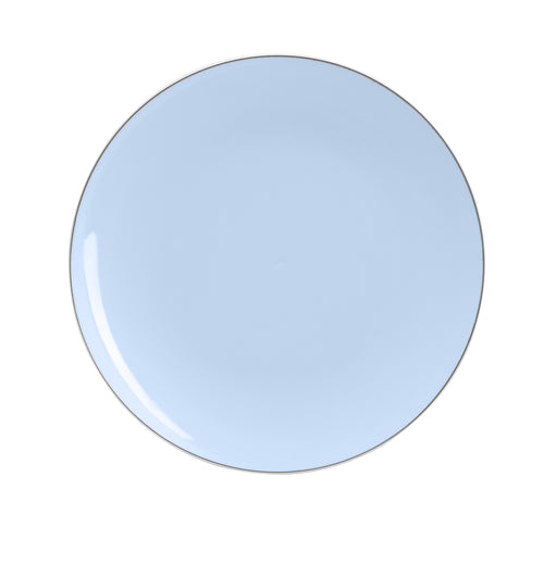 Ice Blue & Silver Dinner Plates, Pack of 10