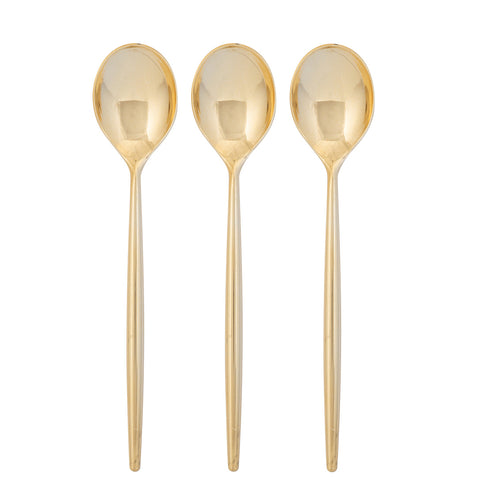 Modern Gold Spoons, Pack of 20