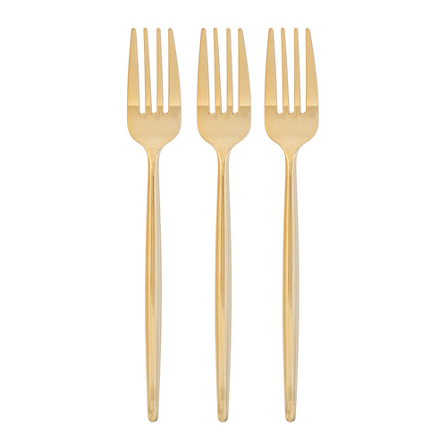 Modern Gold Forks, Pack of 20