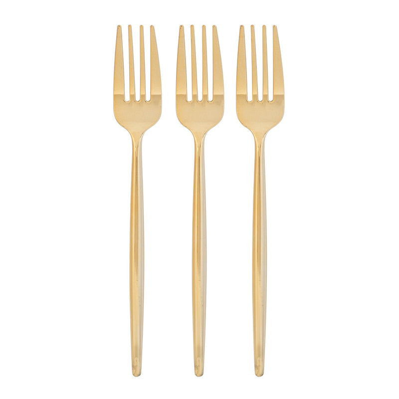 Modern Gold Forks, Pack of 20