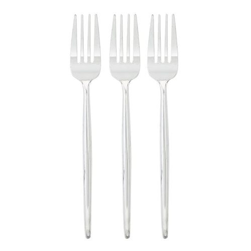 Modern Silver Forks, Pack of 20