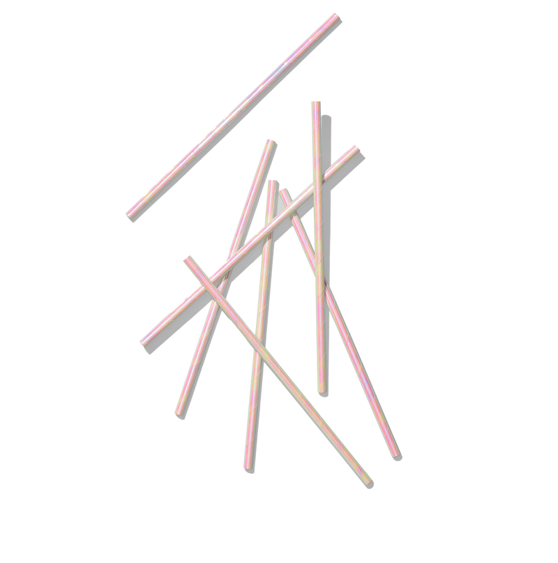 Iridescent Paper Straws (25 per pack)