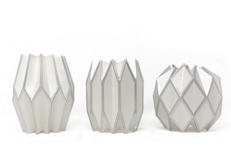Silver Pearl Vase, Set of 3