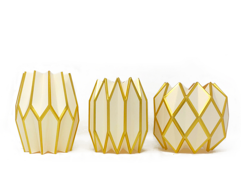 Gold Pearl Vase Wraps, Set of 3