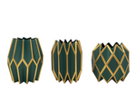 Forest Green Vase Wraps, Set of 3