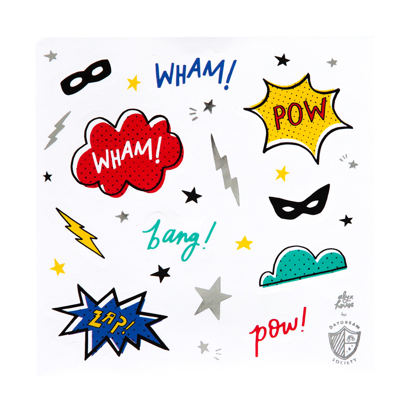 Superhero Sticker Set, Pack of 4