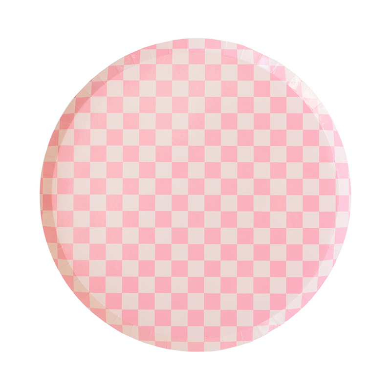 Check It! Tickle Me Pink Dinner Plates, Pack of 8