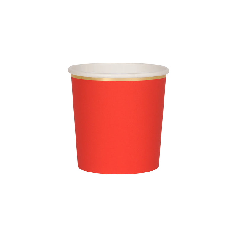 Red Tumbler Cups, Pack of 8
