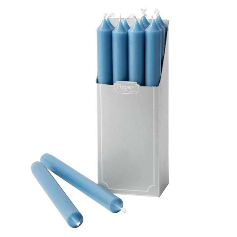 Straight Taper 10" Candles in Parisian Blue - 12 Candles Per Box
