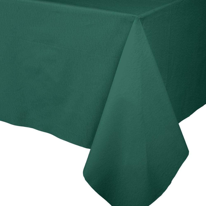 Paper Linen Solid Table Cover in Hunter Green - 1 Each 1