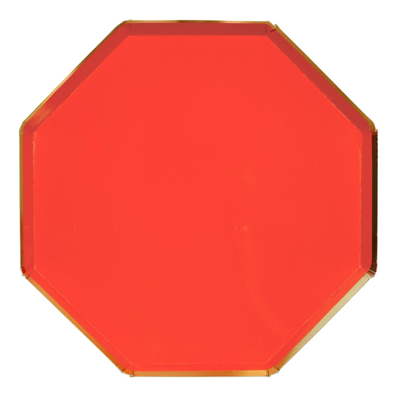 Red Dinner Plates, Pack of 8