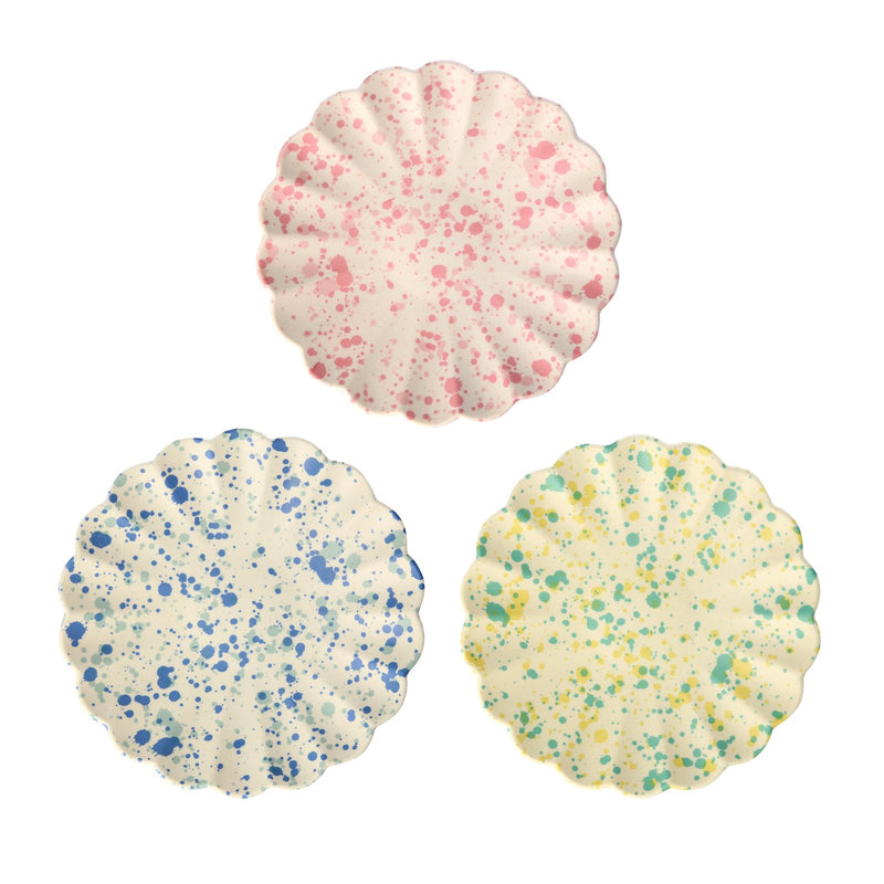 Small Speckled Bamboo Plates, Pack of 6