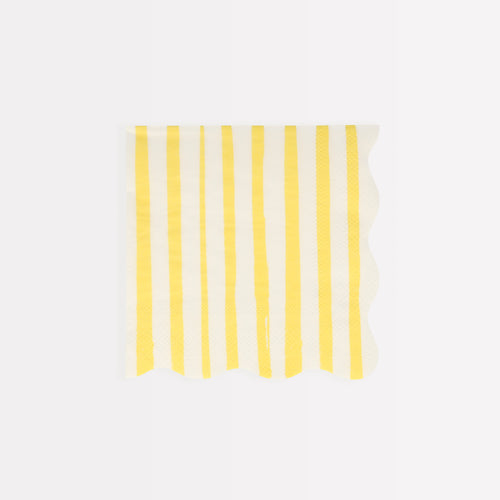 Yellow Stripe Small Napkins